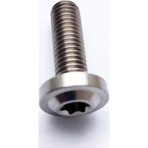 1pcs M8 titanium Brake disc alloy screw bolt Allen flat head screws hex socket cup bolts Ti machine thread nail
