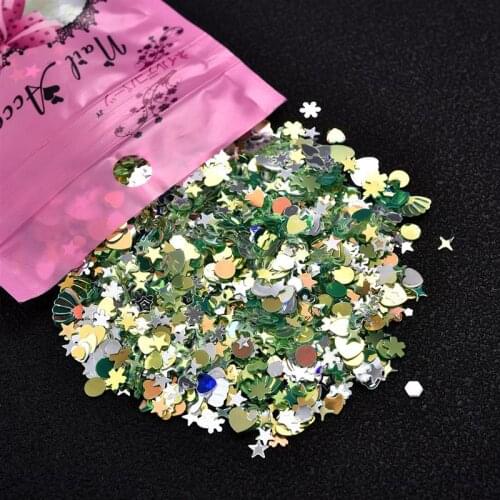 10g/Pack Shinning Filling Mix Star Shell Sequin Heart Glitter Filling For DIY Epoxy UV Resin Jewelry Making Decoration Supplies