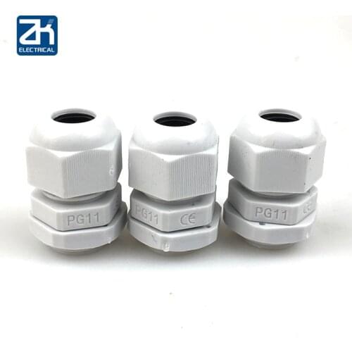 10pcs High Quality IP68 PG11 5-10MM Waterproof Nylon Cable Gland No Waterproof Gasket Plastic Cable Gland