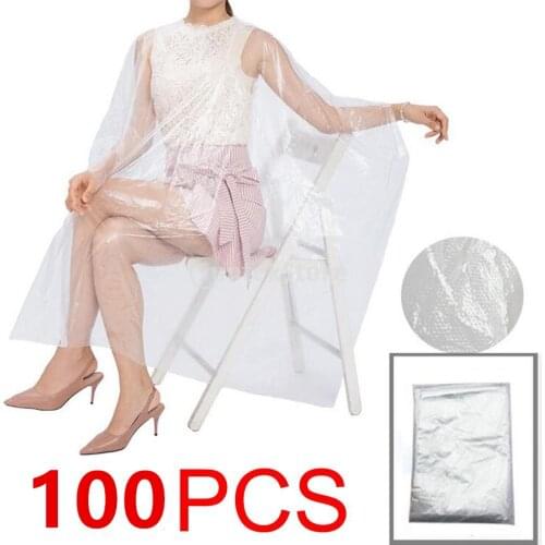 100pcs Disposable Neck Shawl Waterproof Hair Salon Haircutting Cape Hairdressing Apron Gown Shield for Hair Beauty Salon