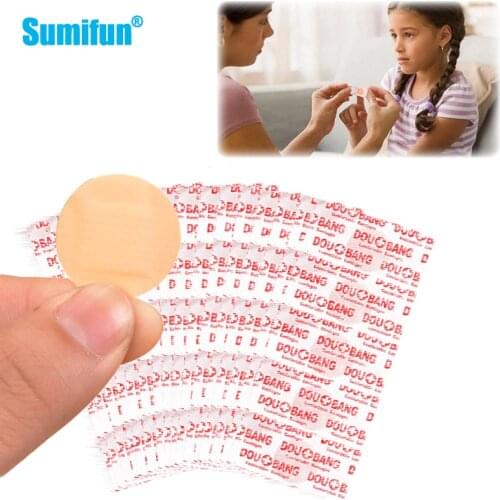 50Pcs Round First Aid Waterproof Healing Wounds Adhesive Bandage Band Aid Wound Plaster Sterile Hemostasis Stickers