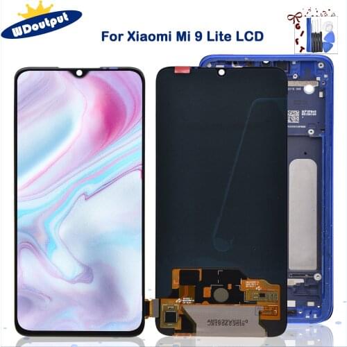6.39"Super AMOLED For Xiaomi Mi 9 Lite LCD MI CC9 Display Touch Screen Digitizer For MI CC9 Display Replacement Parts With Frame