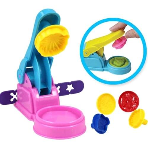 7pcs/set Polymer Clay Tool 1 Mud Machine+2 Rulers +4 Round Mold DIY Playdough Modeling Mould Color Mud Tool Toys Random Color