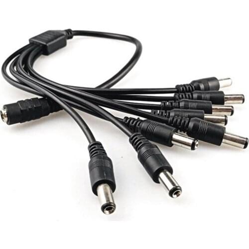 8 Ways DC Power Splitter Cable Extension Cord for Security CCTV Camera LED Strip