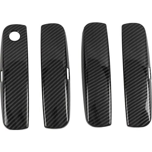 Car Styling 4PCS ABS Carbon Fiber Outer Side Door Handle Cover Trim for Dodge Charger 2015-2020 Accessories