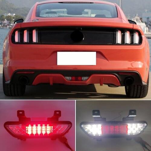 Car LED Reflector Rear Fog Lamp For Ford Mustang 2015 2016 2017 2018 2019 2020 Brake Light Backup Lamp Rear Bumper Light