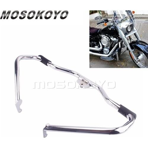 Motorcycle Bumper Mustache 1-1/4" Engine Guard Crash Bars for Harley FLSL FLHCS Softail Heritage Classic Street Bob Sport Glide