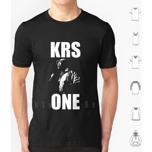Krs-One-White Stencil T Shirt DIY Cotton Big Size S-6xl Krs One Krsone Krs1 1 Knowledge Reigns Over Nearly Everyone Bdp Boogie