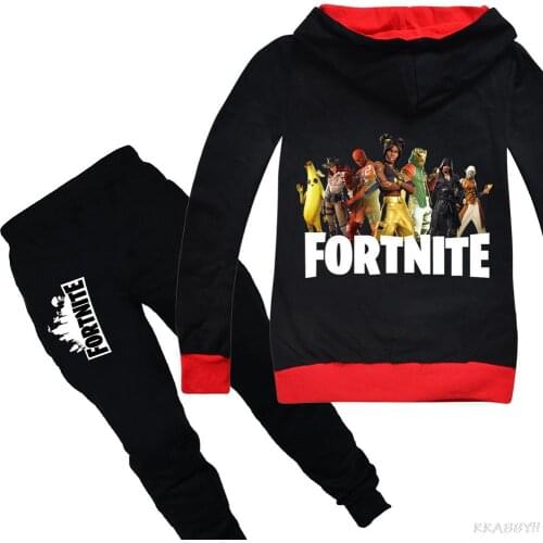 Fortnite Spring and autumn cotton casual cardigan long sleeve trousers sports suit for children