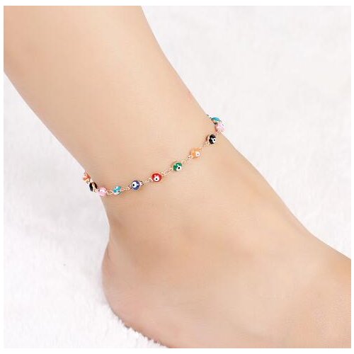 Ethnic Turkey Evil Eyes Anklets for women girls Fashion Femme Foot Jewelry Cool Barefoot Sandals Christmas Gift