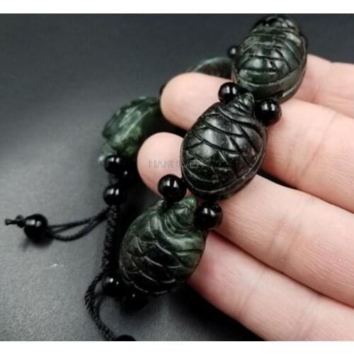 Health care natural jade ink tortoise bracelet snake line hand massager hand string