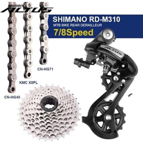 SHIMANO 7/8 Speed Rear Derailleur Group ALTUS RD-M310 3x8S Mountain Bike Derailleurs HG40 HG74 X8PL Chains 8V 32T Cassette