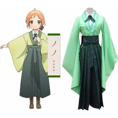 Anime Urara Meirochou Cosplay Costumes Natsume Nono Clothing Sets Kimono Uniform Dress Role Party Wear(Tops+Shirt+Pants+Tie)