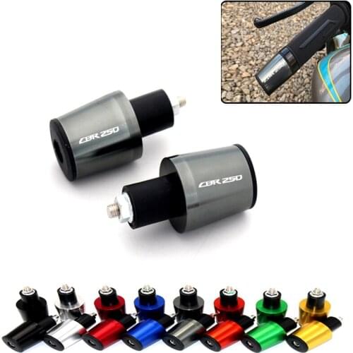 Motorcycle CNC 7/8'' 22MM Handlebar Grips Handle Bar Cap End Plugs For HONDA CBR250 2008-2018