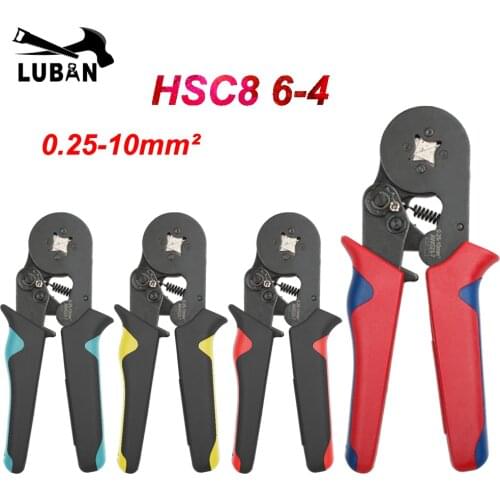 Tubular Terminal Crimping Tool Mini Electricians Pliers Hand Tools HSC8 6-4 0.25-10mm2 23-7AWG High Precision Pliers Set