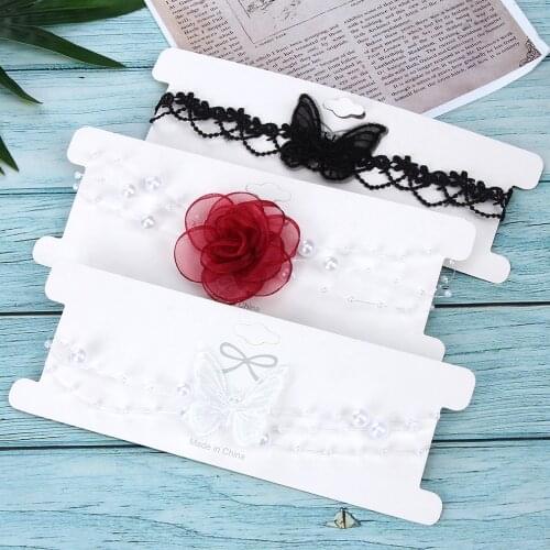 Black Lace Butterfly Necklace Summer Fashion Chokers Necklaces for Women Girl Sexy Lace Choker Bar Party Jewelry Necklace Gift