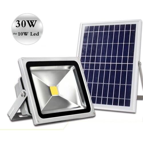 Solar Flood Light 30W brightnes LED Light Floodlight Garden Lawn Outdoor Waterproof Lamp Household Emergency Smart lights