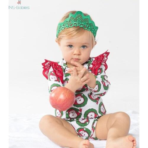 Christmas baby girl romper 0-18m Cartoon baby girl clothes newborn cotton long sleeve Snowflake Deer Jumpsuit 2pcs kids clothing