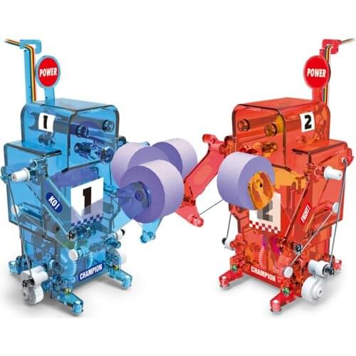 DIY Assembled RC Robot Action Boxing Battle Toy Combat Robot Remote Control Battle Robot Educational Toy For Boy Gifts CT0078