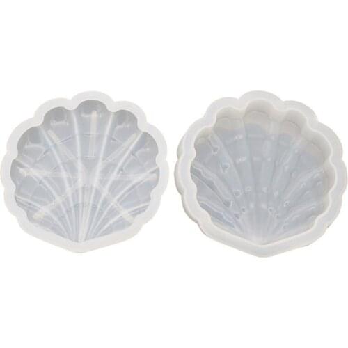 DIY Crafts Making Crystal Epoxy Mold Shell Shape Table Top Storage Box Desktop Decoration Molud Set Resin Silicone Molds N2UE