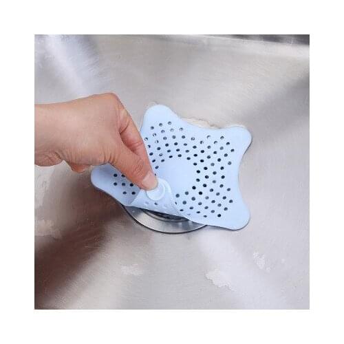 Star Silicone Bath Kitchen Waste Sink Strainer Hair Filter Drain Catcher Cover