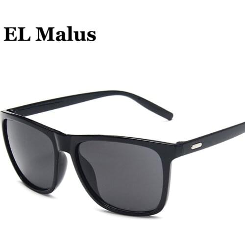[EL Malus]Retro Rivet Square Frame Sunglasses Mens Womens Dark Green Lens Mirror Vintage Silver Mirror Gradient Gray Eyewear