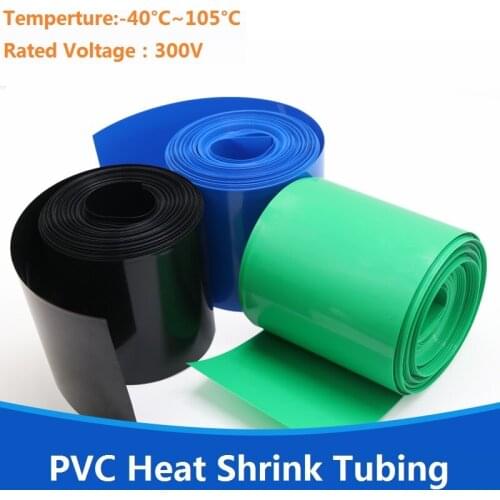 PVC Heat Shrink Tubing Width 120mm Diameter 76mm (for Batteries Wrap) -3/5/10 Meters