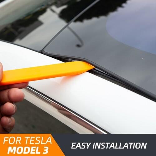 Vxvb 2021 For Tesla Model 3 Car Accessories Windshield Roof Wind Guard Noise Lowering Reduction Seal Kit Skylight glass sealing
