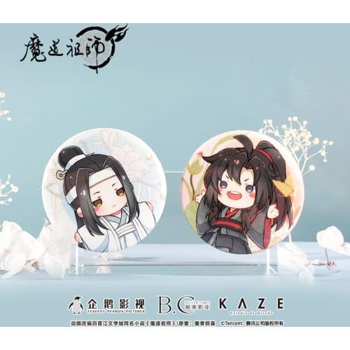 Anime Grandmaster of Demonic Cultivation MDZS Wuxian Wangji Badge Button Brooch Pin Souvenir Bags Pendant Medal Collection Toy