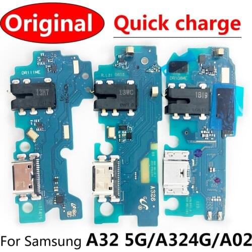 100% Full Original For Samsung Galaxy A32 4G A32 5G A02 A52 A72 A12 USB Charging Port Dock Connector Microphone Board Flex Cable