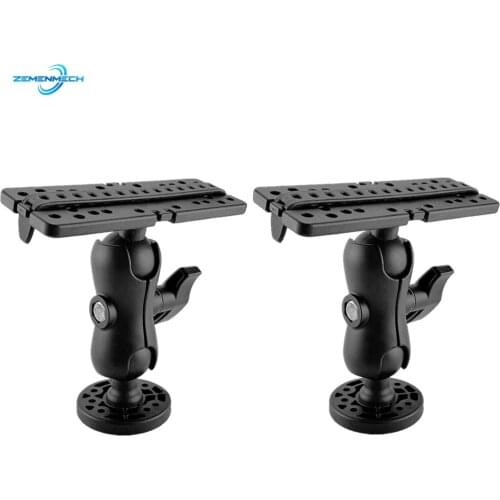 2PCS 360 Degree Swivel Ball Mount Marine Kayak Electronic Fish Finder Mount Base GPS Plate Rotating Boat GPSMAP Supporter Marine