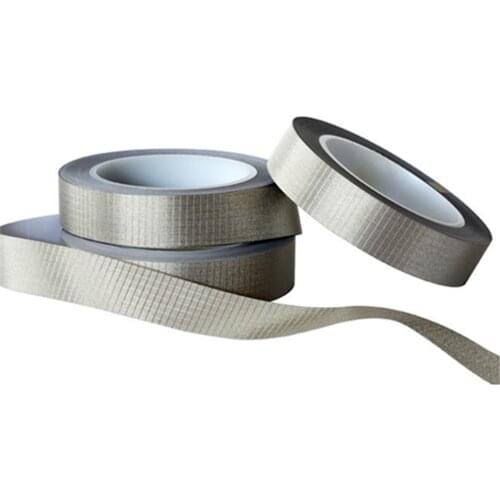 20M/roll mesh pattern double - sided conductive cloth shielding radiation protection tape nickel - copper conductive tape