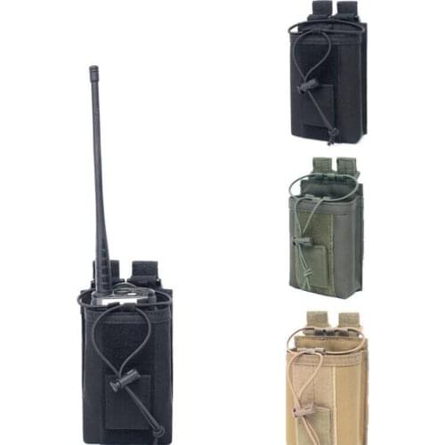 By DHL 200pcs Tactical Molle Walkie-talkie Pouch Interphone Storage Bag Outdoor Radio Pouch Walkie-Talkie Case bag