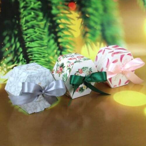 50 Pack Hexagonal Candy Boxes Treat Party Favor Box for Wedding Party Decoration