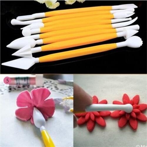 8pcs Sculpting Tool Set Plastic Crafts Polymer Clay Modeling Printing Texture Tools for Ceramic Pottery Shaping Emmbossed Kit