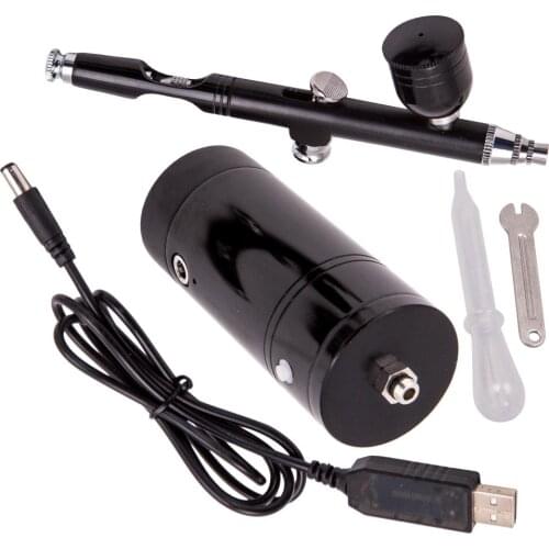 Dual Action Airbrush Air Compressor Kit Set 7cc 0.3mm Nozzle Spray Painting