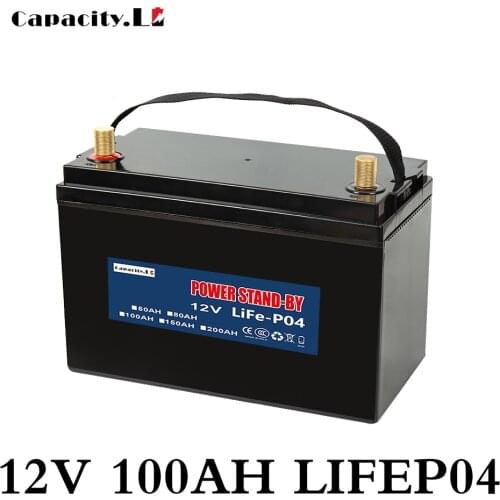 Capacity.li12V100AH lithium battery pack for outdoor camping RV Ship machine solar lighting with 110V220V300W Solar Controller