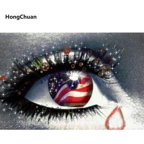 Beautiful eyes full square round diamond painting cross stitch 5D DIY rhinestone mosaic embroidery New Year Christmas gift