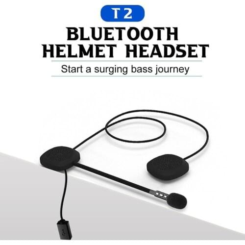 T2 Newest Wireless Motorcycle Helmet Headset Stereo Speaker Headphone Bluetooth V5.0 + EDR Earphones Motorcycle Accessories