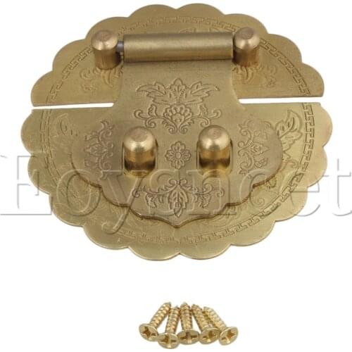 Brass Copper Decorative Latch Lock Catch for Jewelry Wooden Box 8x0.1cm