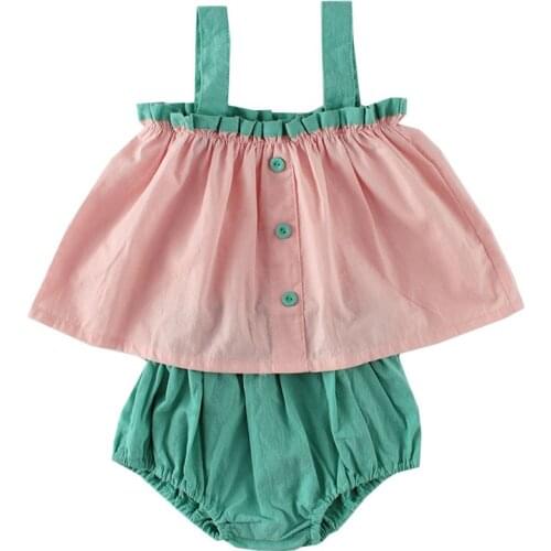 Infant Baby Summer 100% Cotton Clothes Tops+Pants Kids Girls Clothing Party Birthday Newborn 24m Girls Clothing Princess Outfits