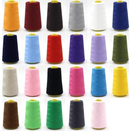 Wholesale 24colors High Quality 3000yd/pcs Spool Cotton Thread for Family Sewing Accessories Black White Red