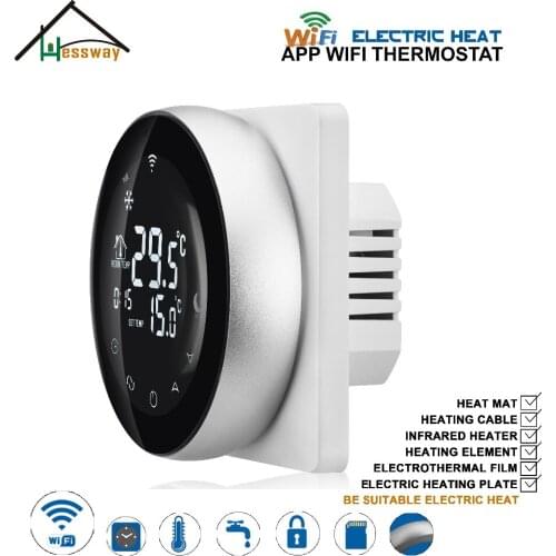 EU Aluminum alloy Double sensor WIFI thermostat 16A Infrared Radiation heating heating cable for underfloor heating