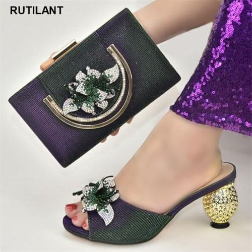 Italian Shoe and Bag Set for Party In Women Shoes for Wedding Women Women Italian Shoes with Matching Bags Nigerian Party Pumps