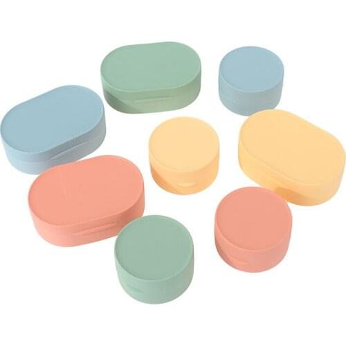 Round Shape Storage Box Travel Portable Sealed Soap Box Waterproof Soap Cases