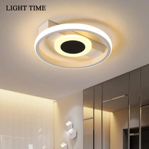 Round Modern Led Chandelier For Living room Corridor Kitchen Dining room Bedroom White Small Ceiling Chandelier Indoor Lighting