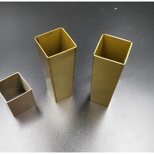 Square Stainless Steel Furniture Leg Cover Gold SS Taper Cabinet Table Chair Sofa Foot Protector Tube Cap Ferrule Furniture
