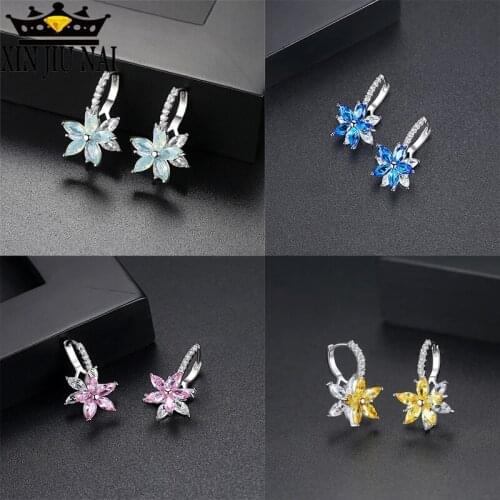 Fashion womens earrings with diamonds and crystal snowflakes Exquisite Charms Luxury Super shine Hot sales Christmas gifts