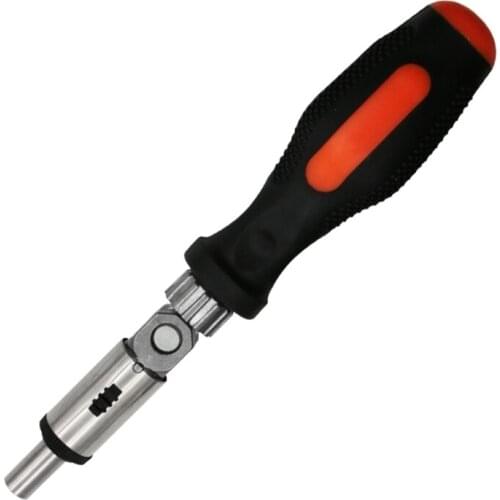 L21C Ratchet Screwdriver 180 Degree T-type Foldable Screwdriver Set 1/4 Hex Interface