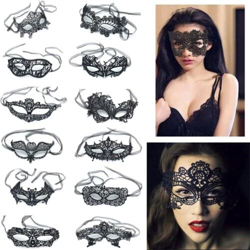2021 New Fashion Women Sexy Lace Face Mask Masquerade Prom Hollow Mask Dancing Evening Party Halloween Mask Masked Ball